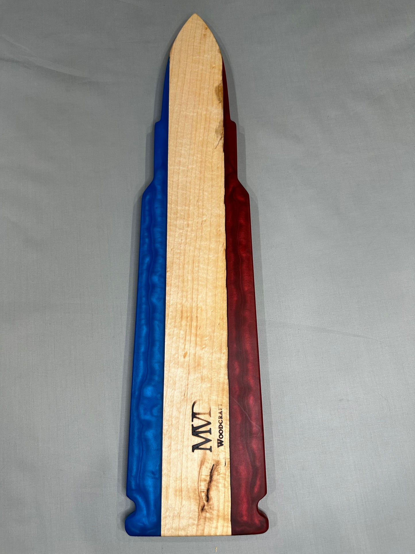 Red and Blue Maple Bullet Charcuterie Board
