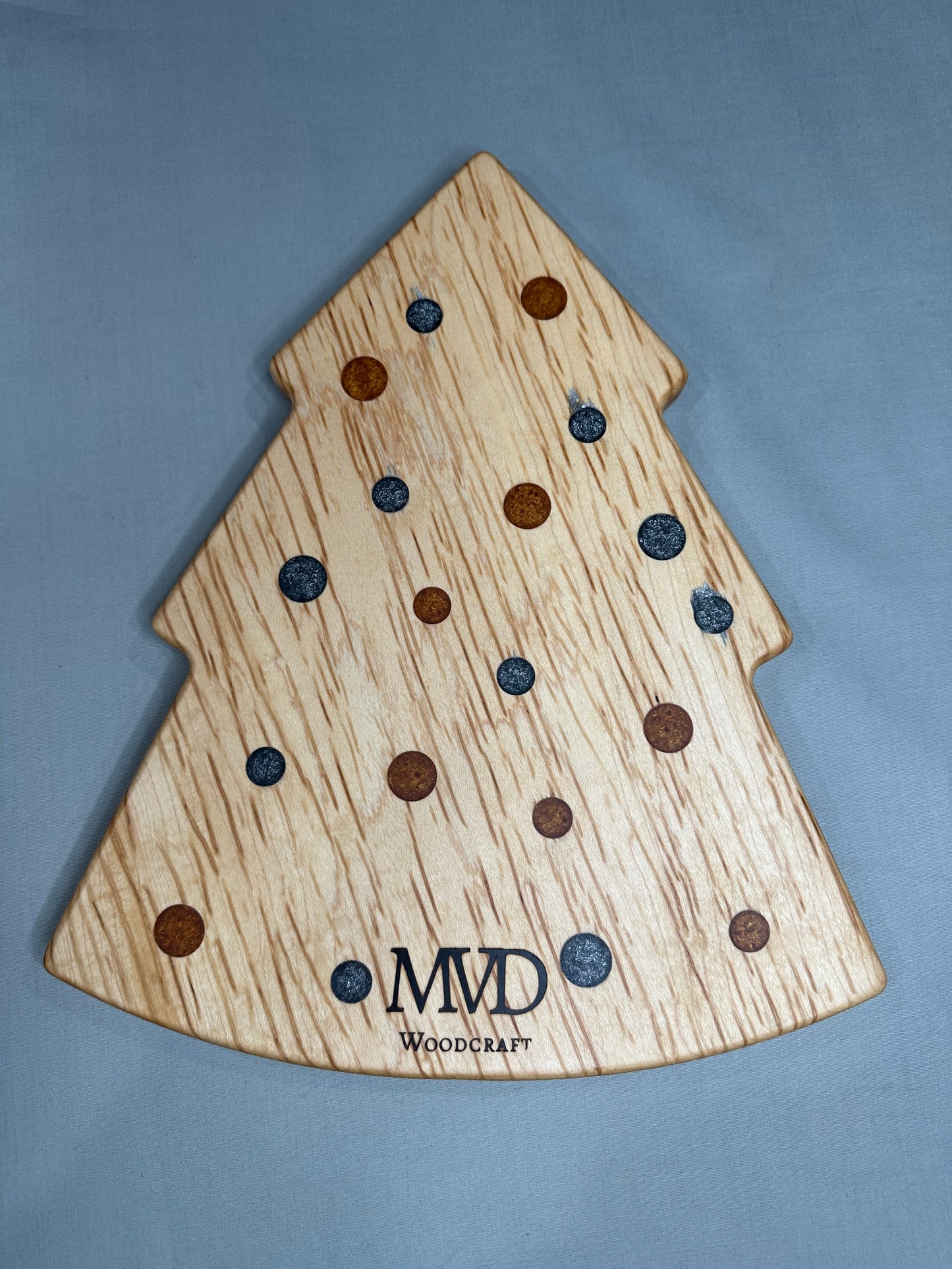 Silver & Gold Maple Christmas Tree Charcuterie Board