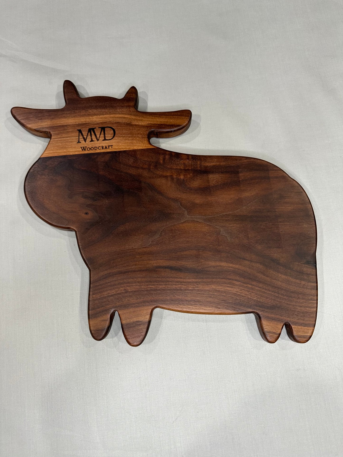 Walnut Cow Charcuterie Board