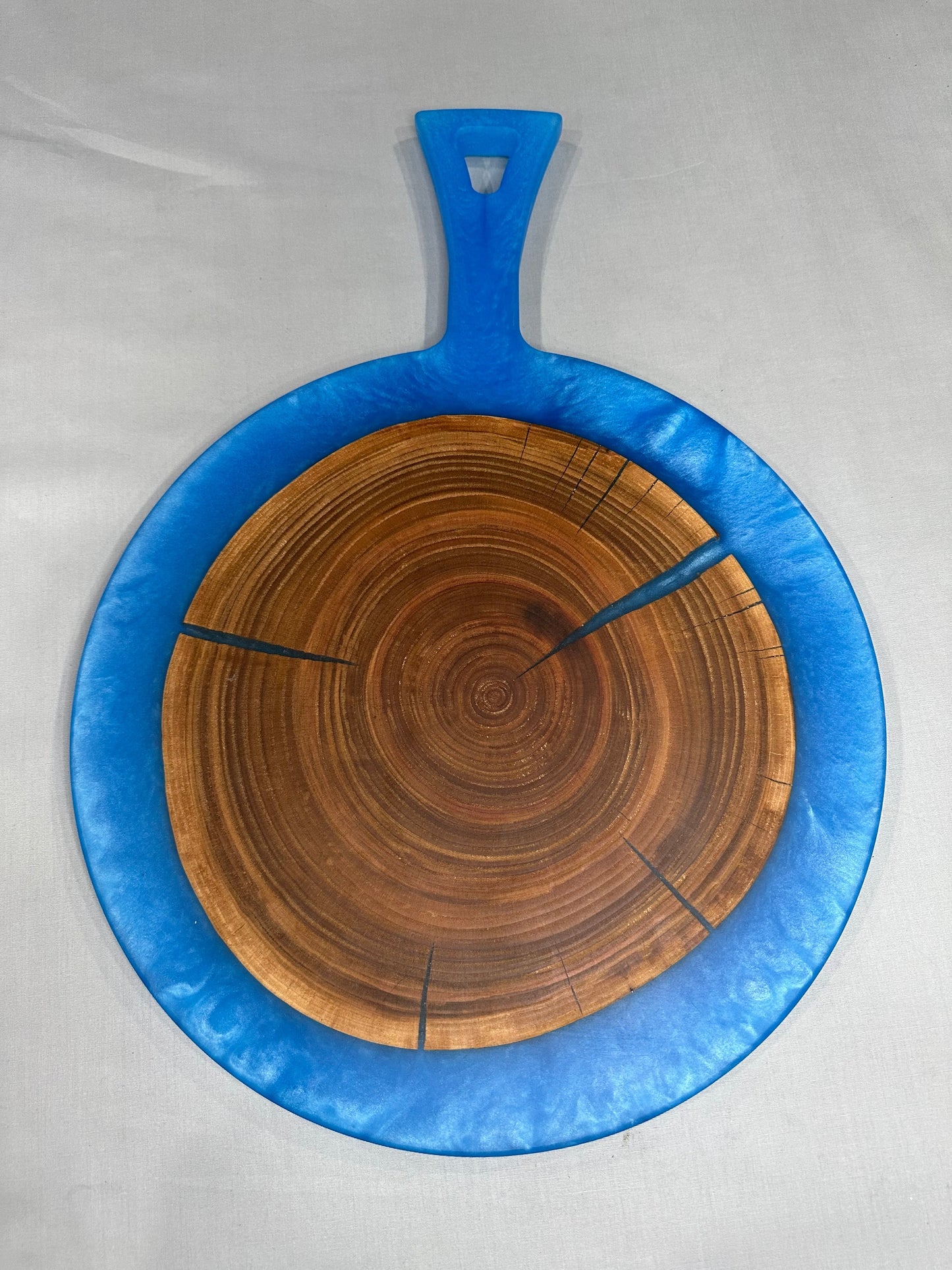 Cherry Cookie Charcuterie Board with Blue Epoxy
