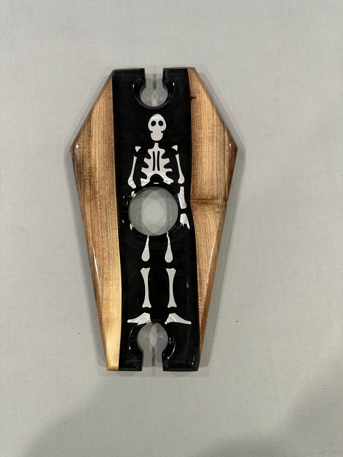 Walnut Skeleton Wine Caddy