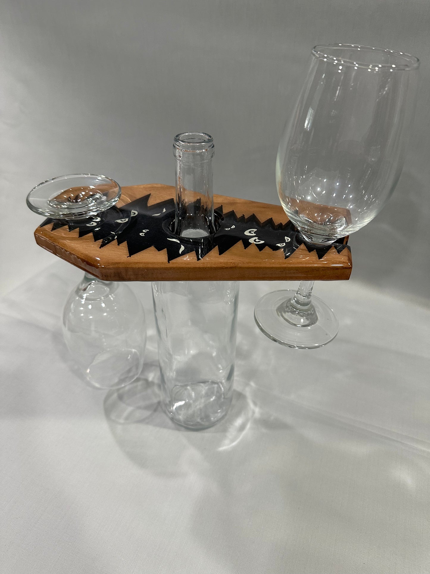Walnut Glow-in-the-Dark Coffin Wine Caddy