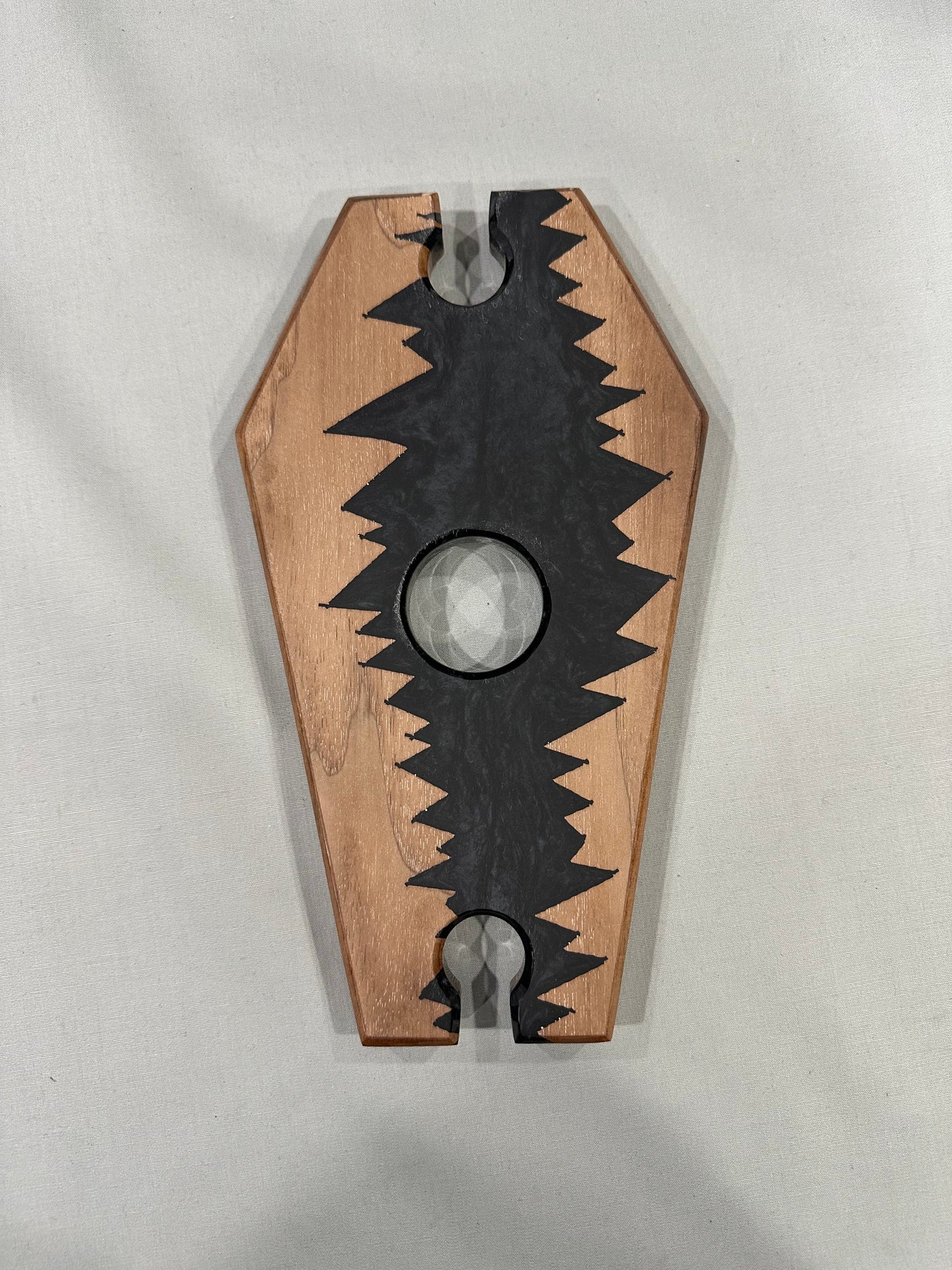 Walnut Glow-in-the-Dark Coffin Wine Caddy