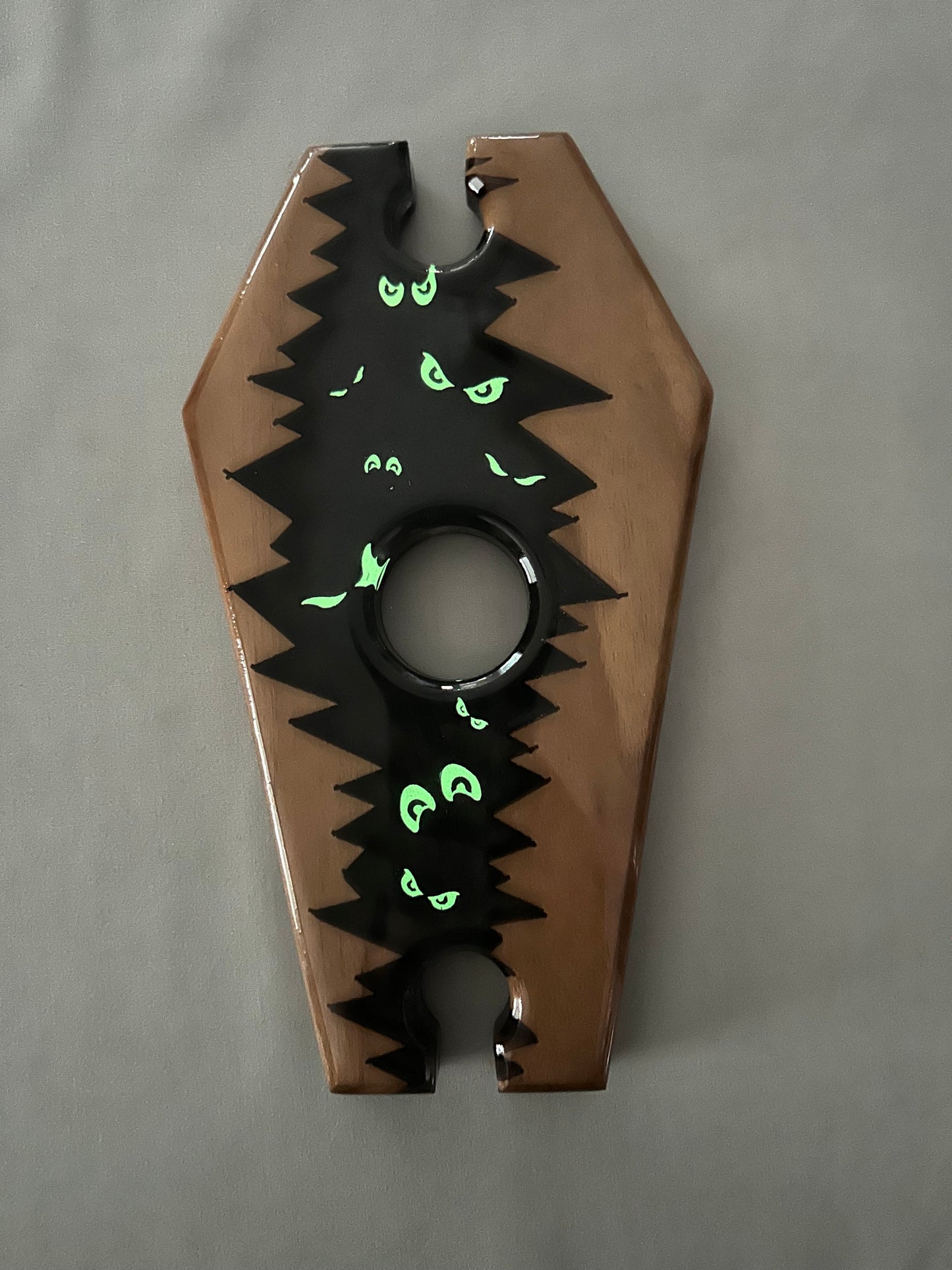 Walnut Glow-in-the-Dark Coffin Wine Caddy