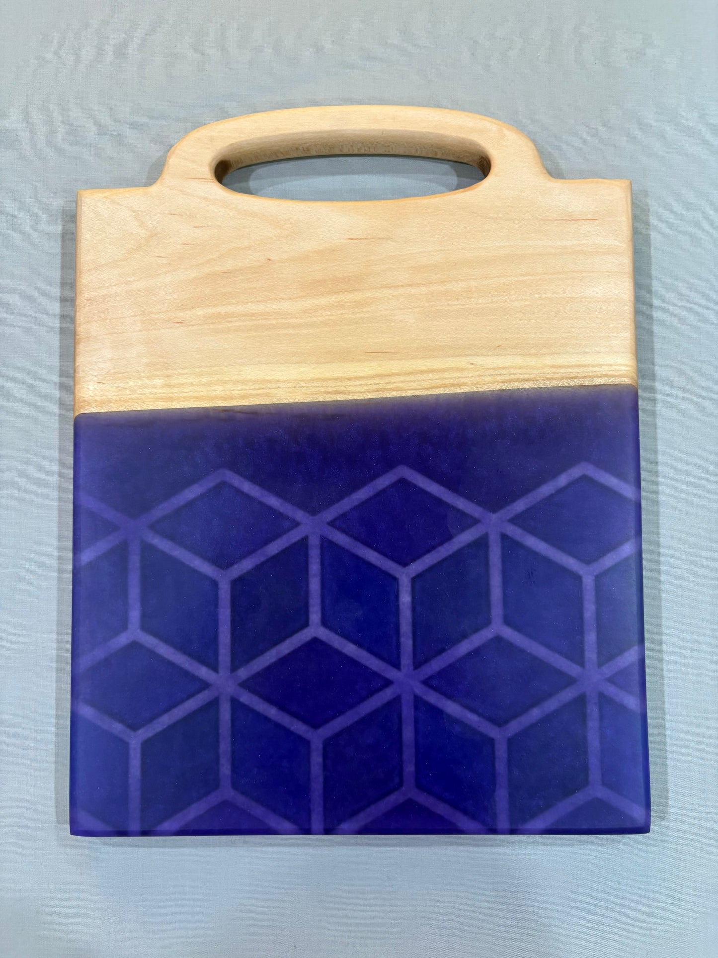 Tri-Color Hexagon Charcuterie Board with Oval Handle