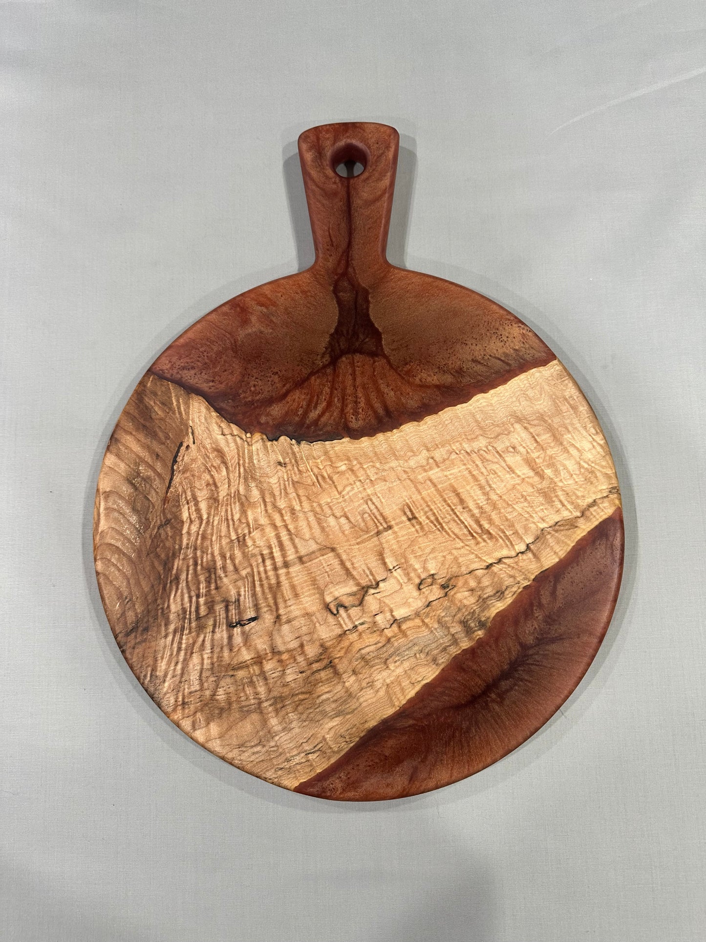 Highly Figured Spalted Maple Charcuterie Board with Copper Epoxy