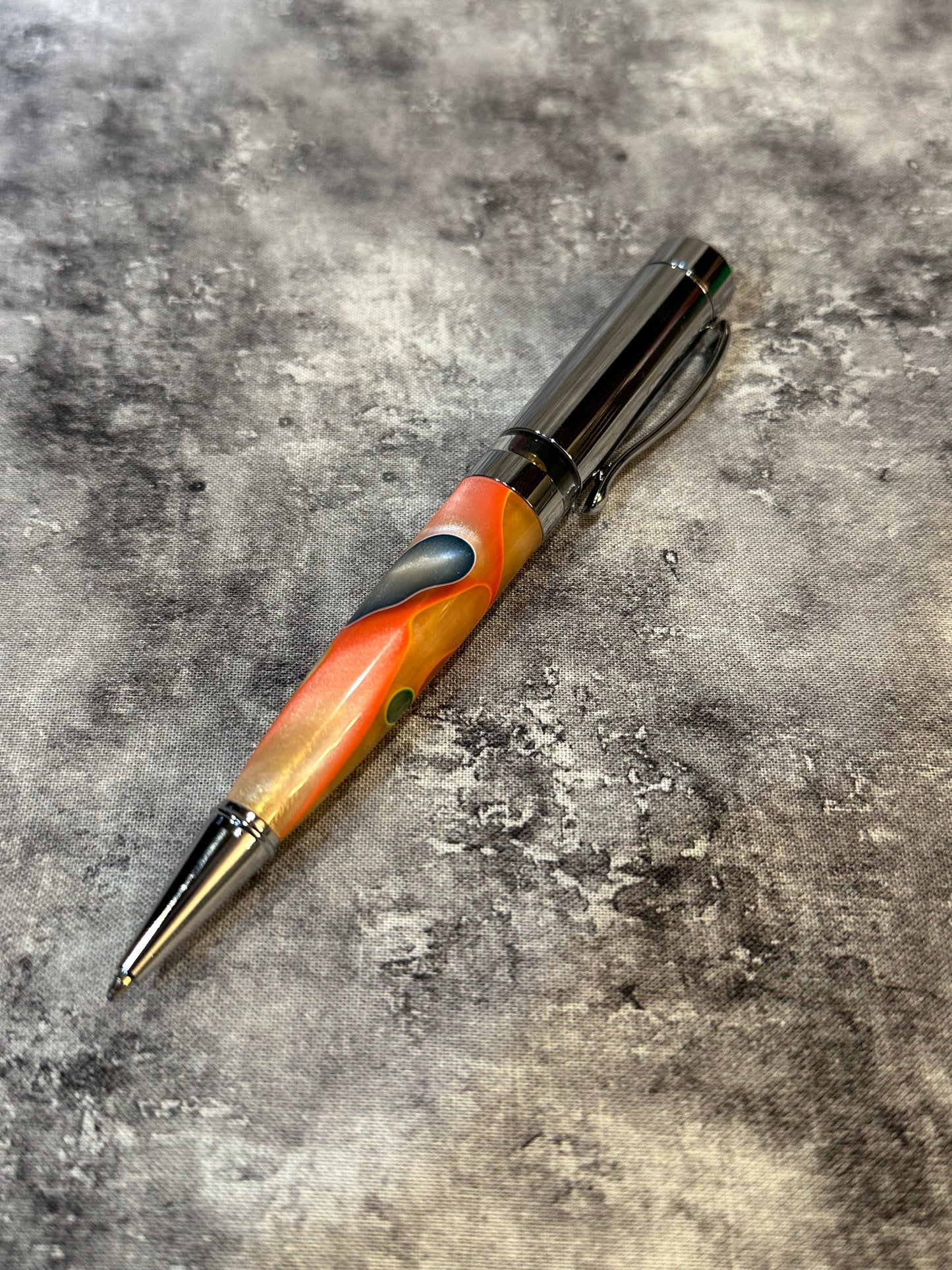 Multicolored Kaleidoscope Acrylic Twist-to-Retract Pen