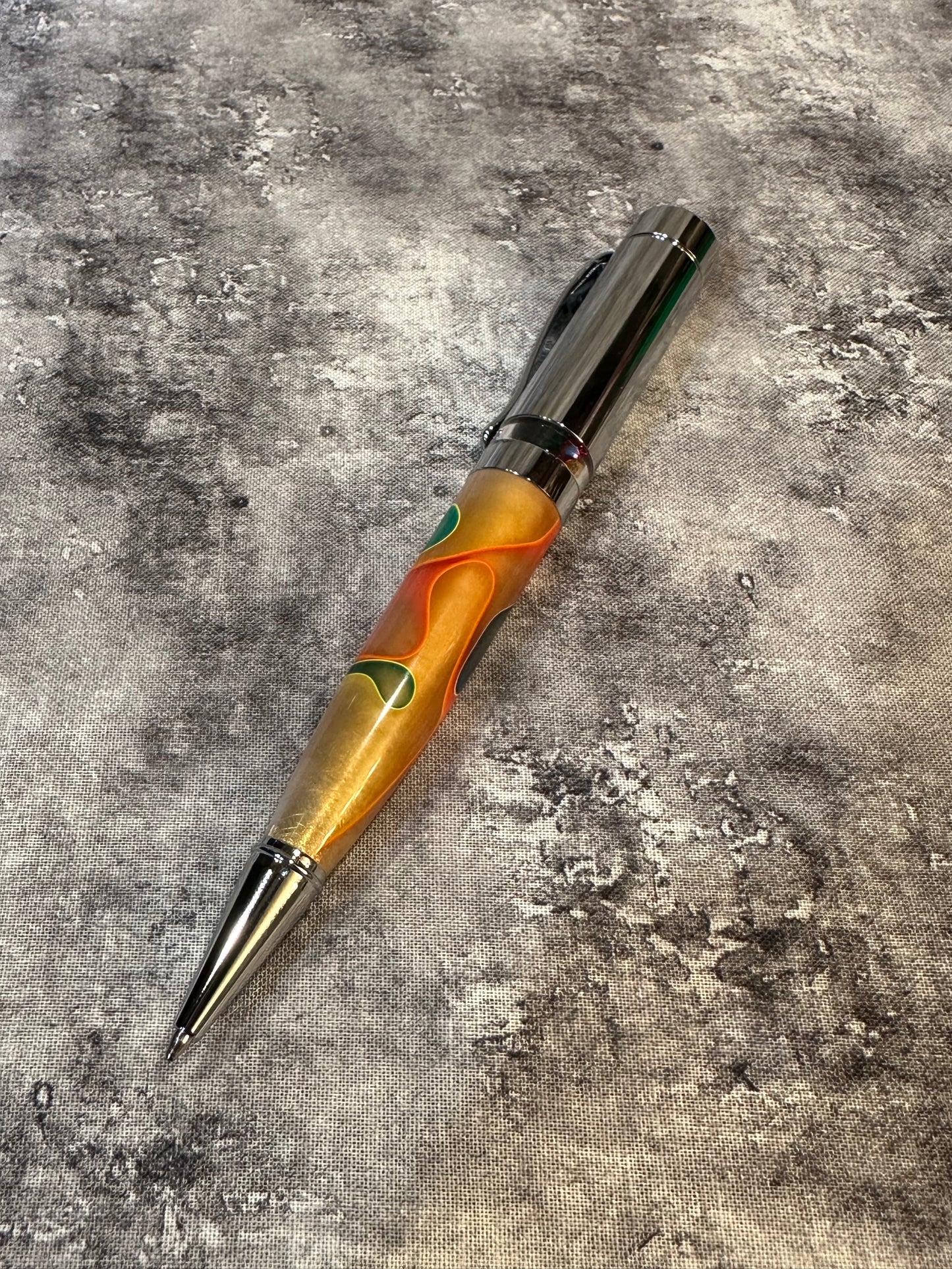 Multicolored Kaleidoscope Acrylic Twist-to-Retract Pen