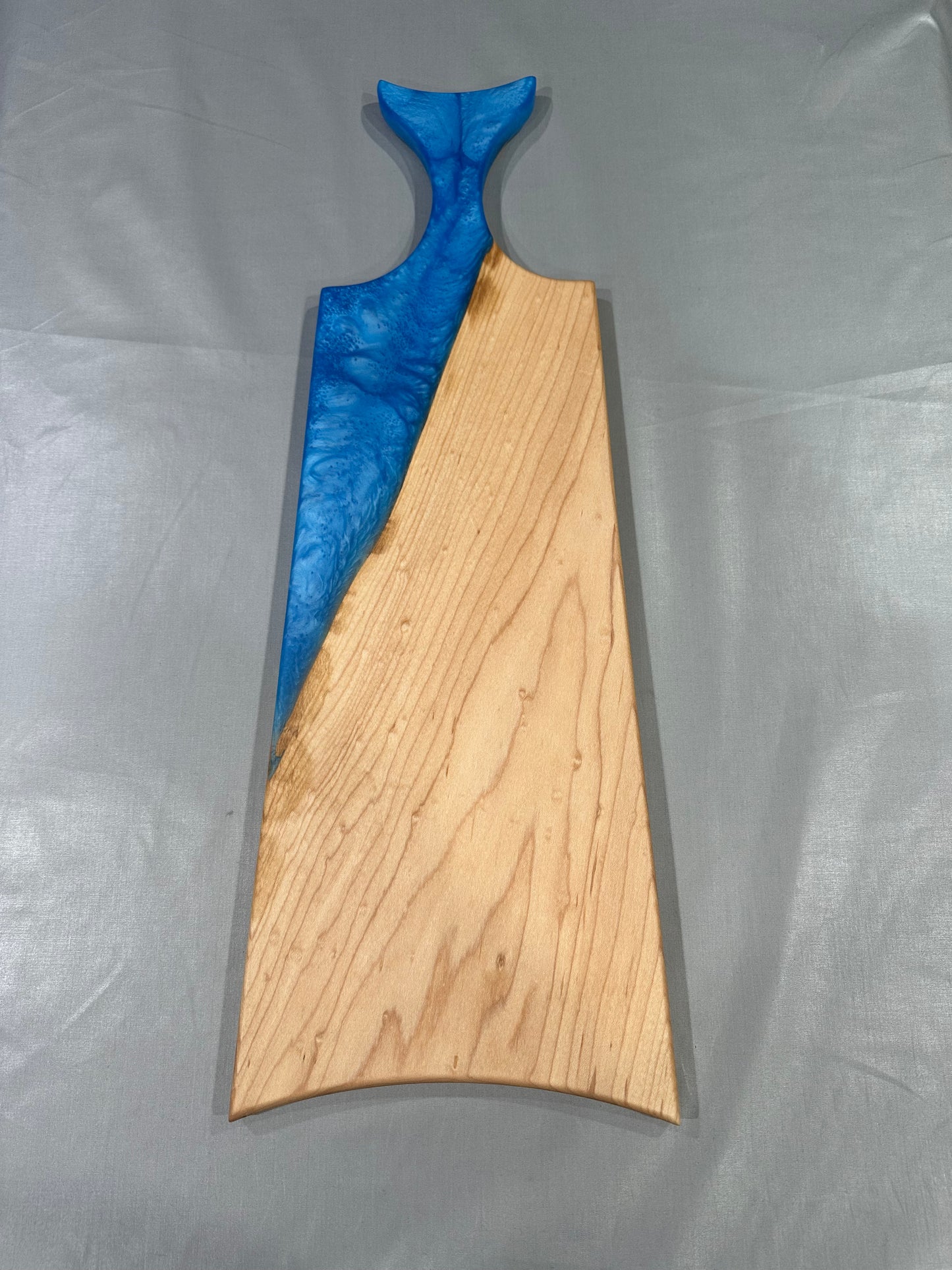 Birdseye Maple Board with Blue Epoxy