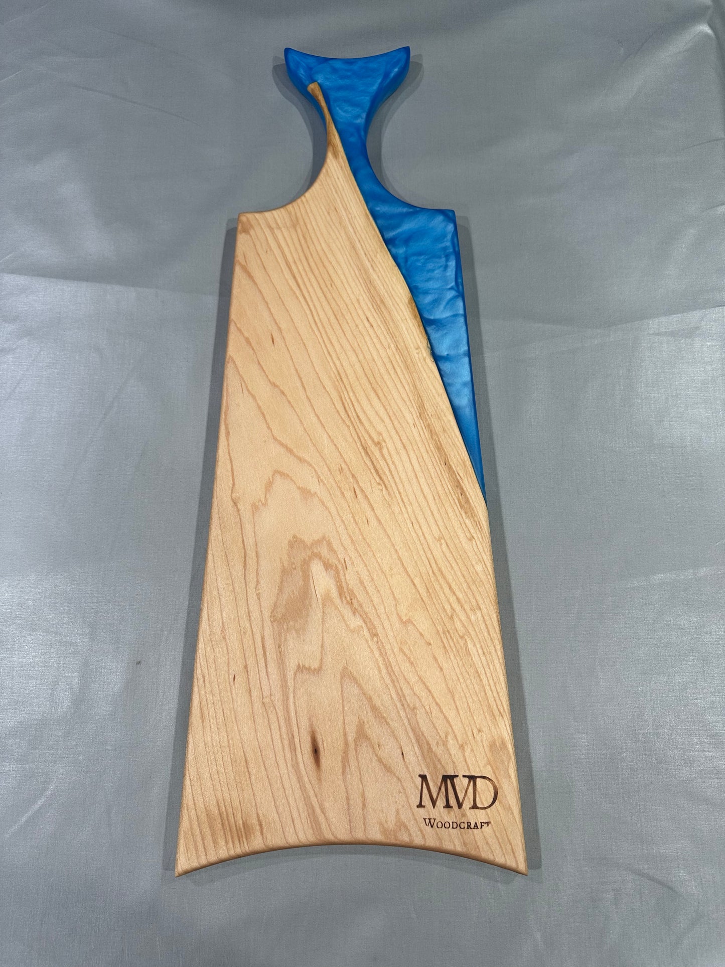 Birdseye Maple Board with Blue Epoxy