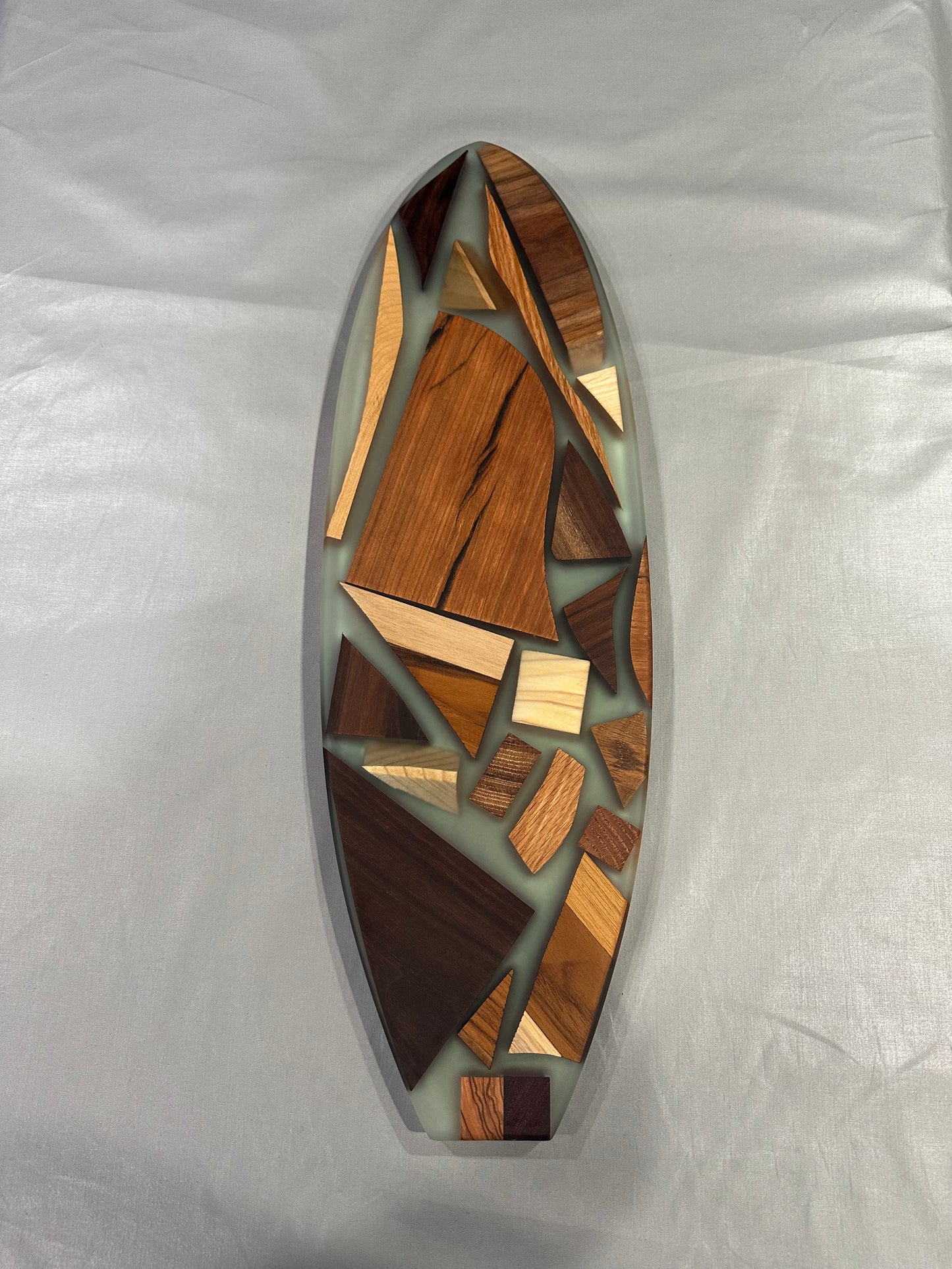Mixed Wood Surf Board Charcuterie Board