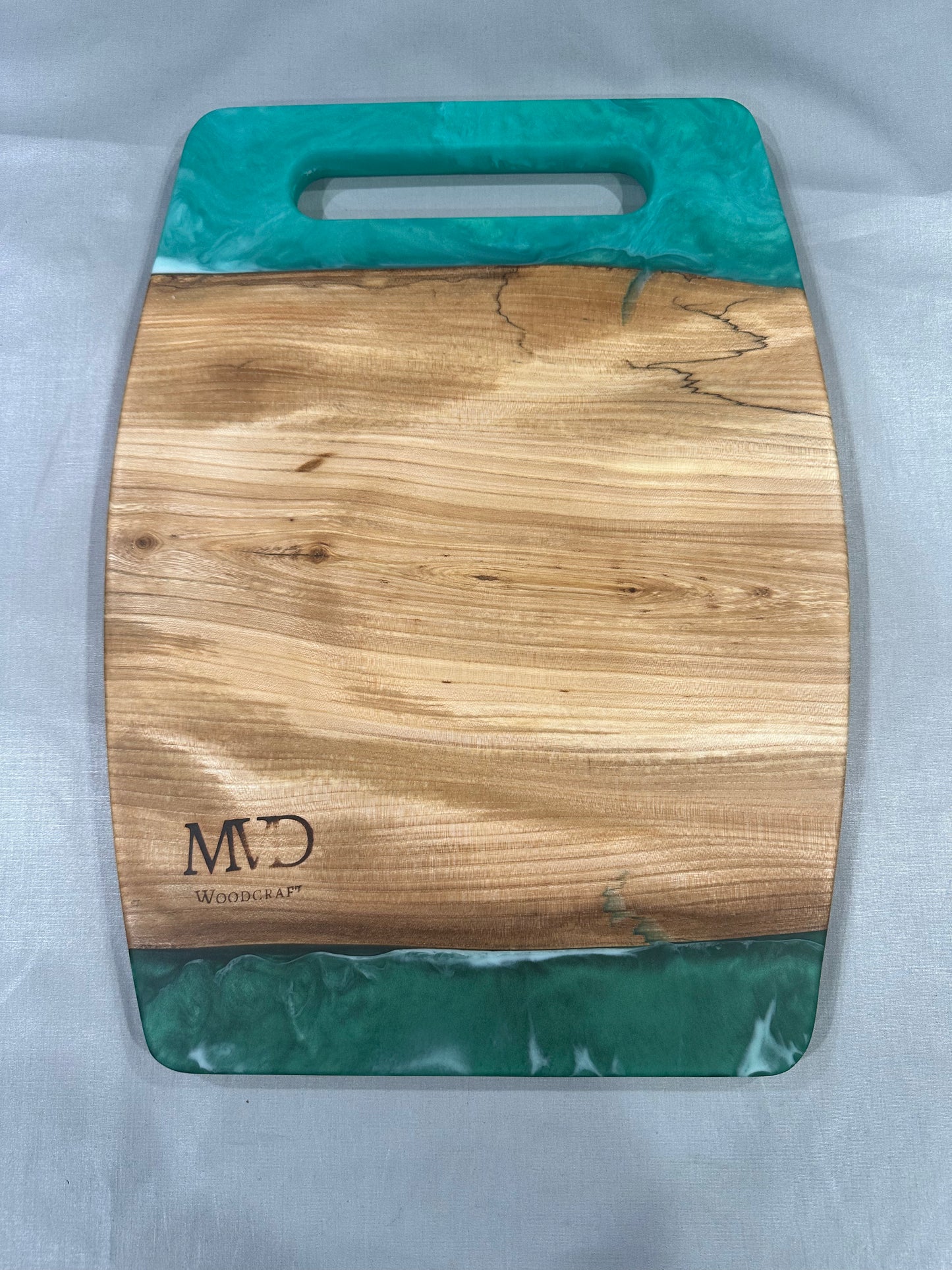 Sculpted Elm with Teal Epoxy Board