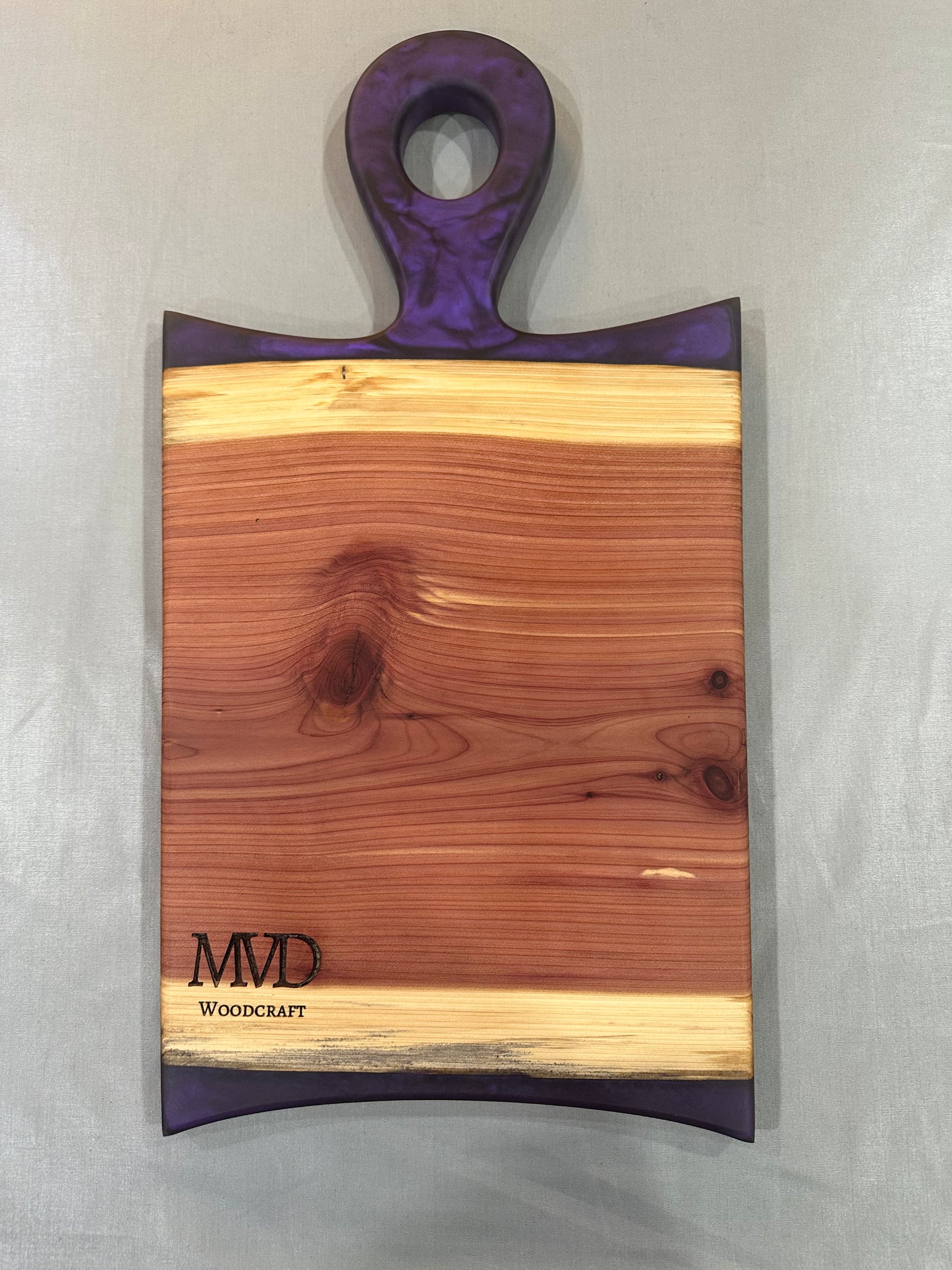 Aromatic Cedar Board with Purple Epoxy