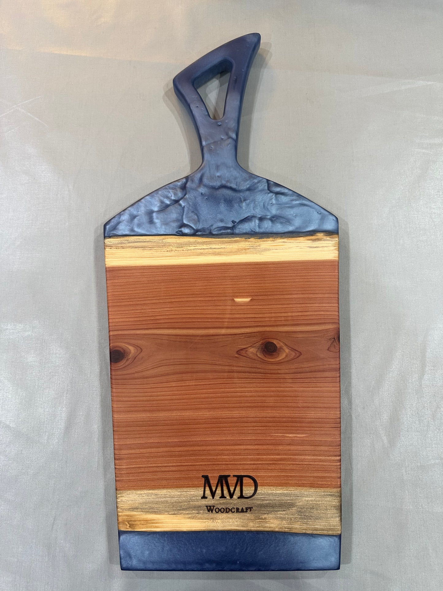 Aromatic Cedar Board with Blue Epoxy
