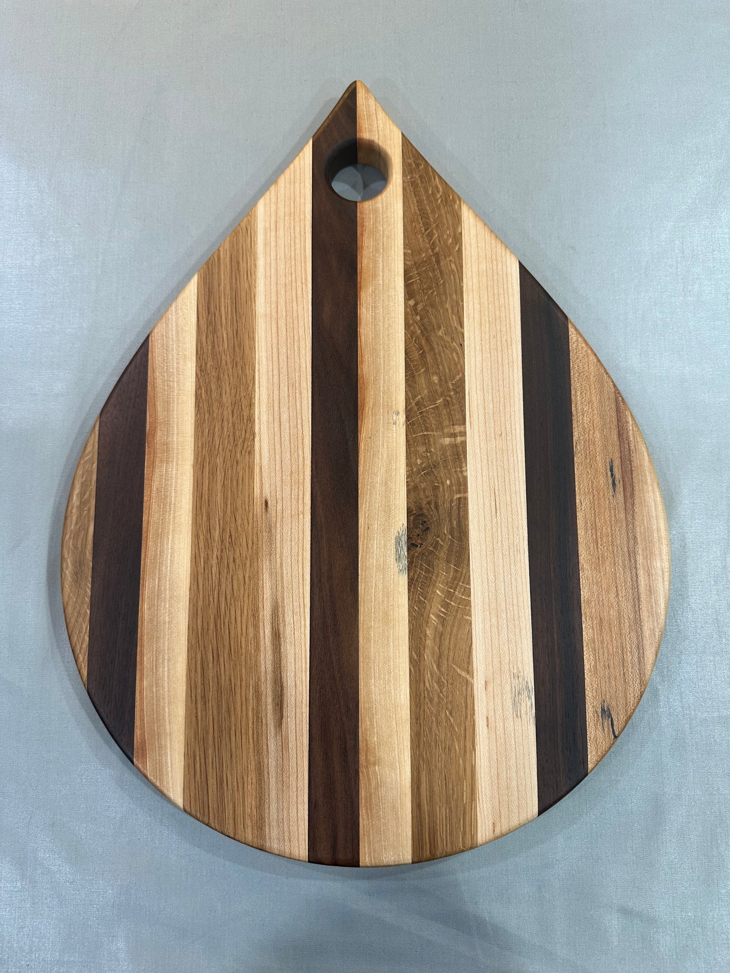 Multi-Wood Teardrop Charcuterie Board