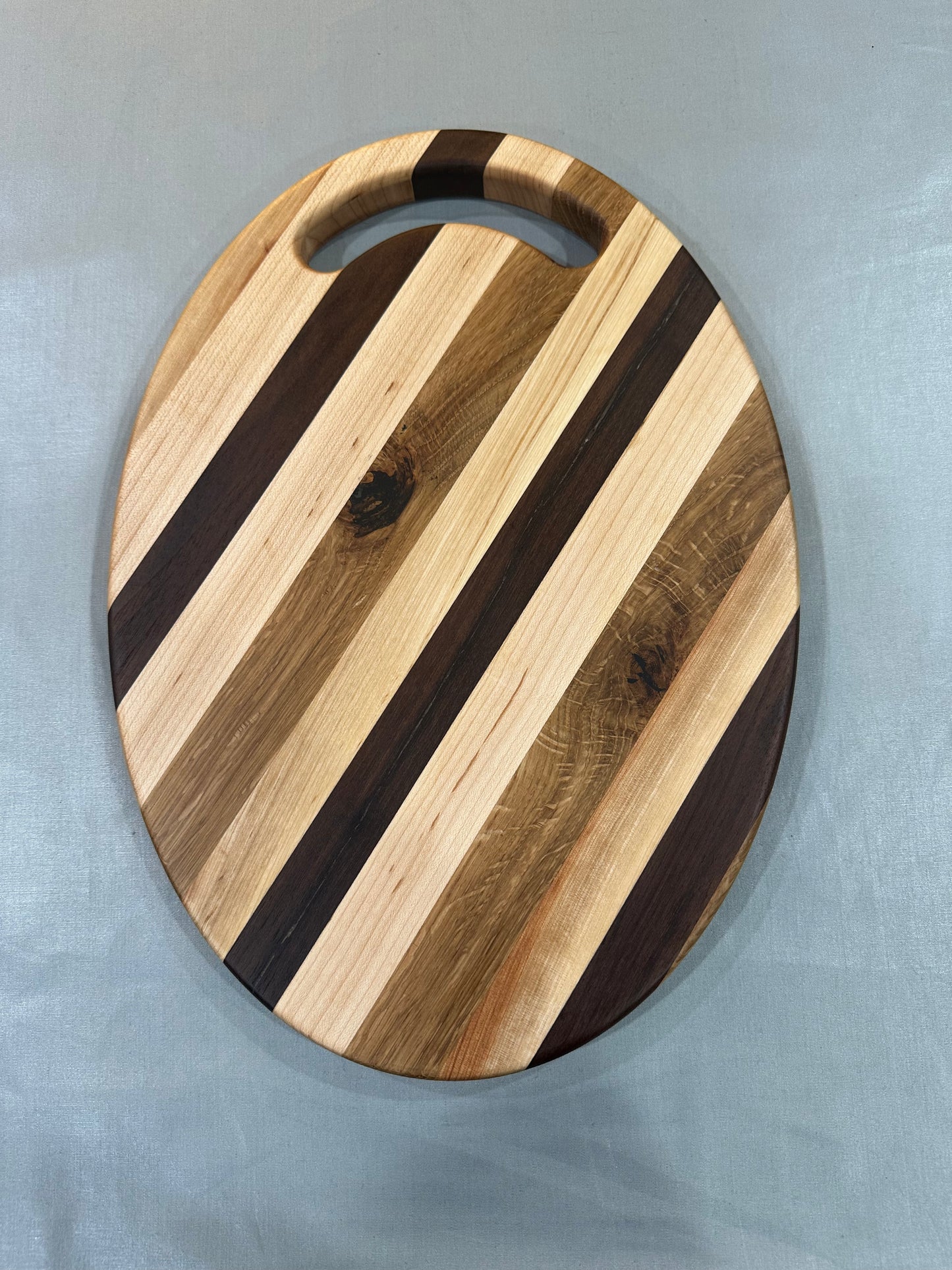 Multi-Wood Oval Charcuterie Board