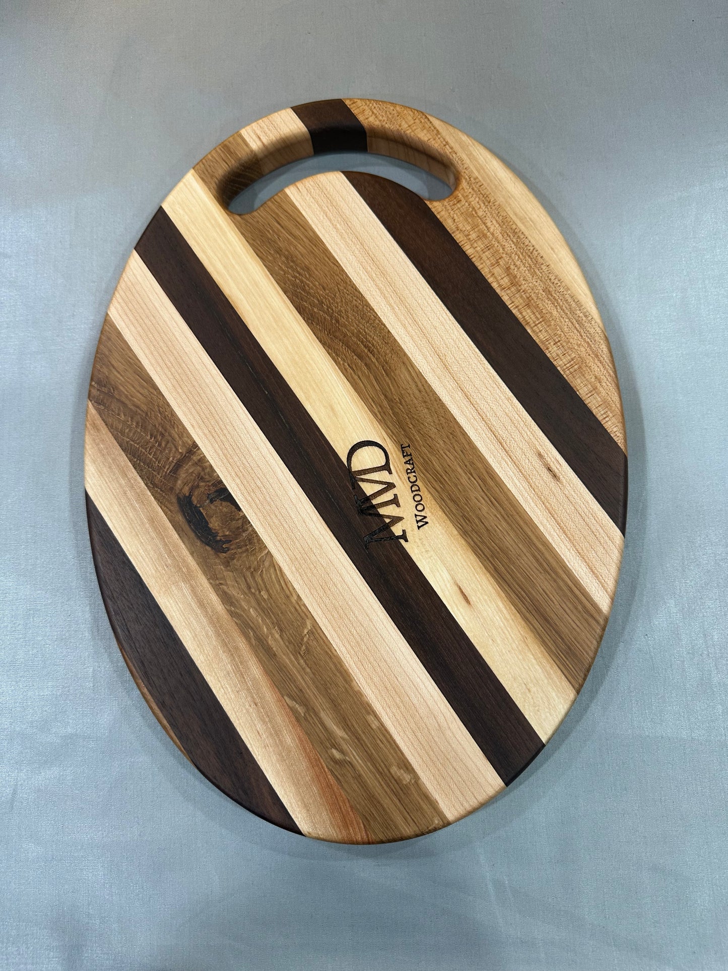 Multi-Wood Oval Charcuterie Board