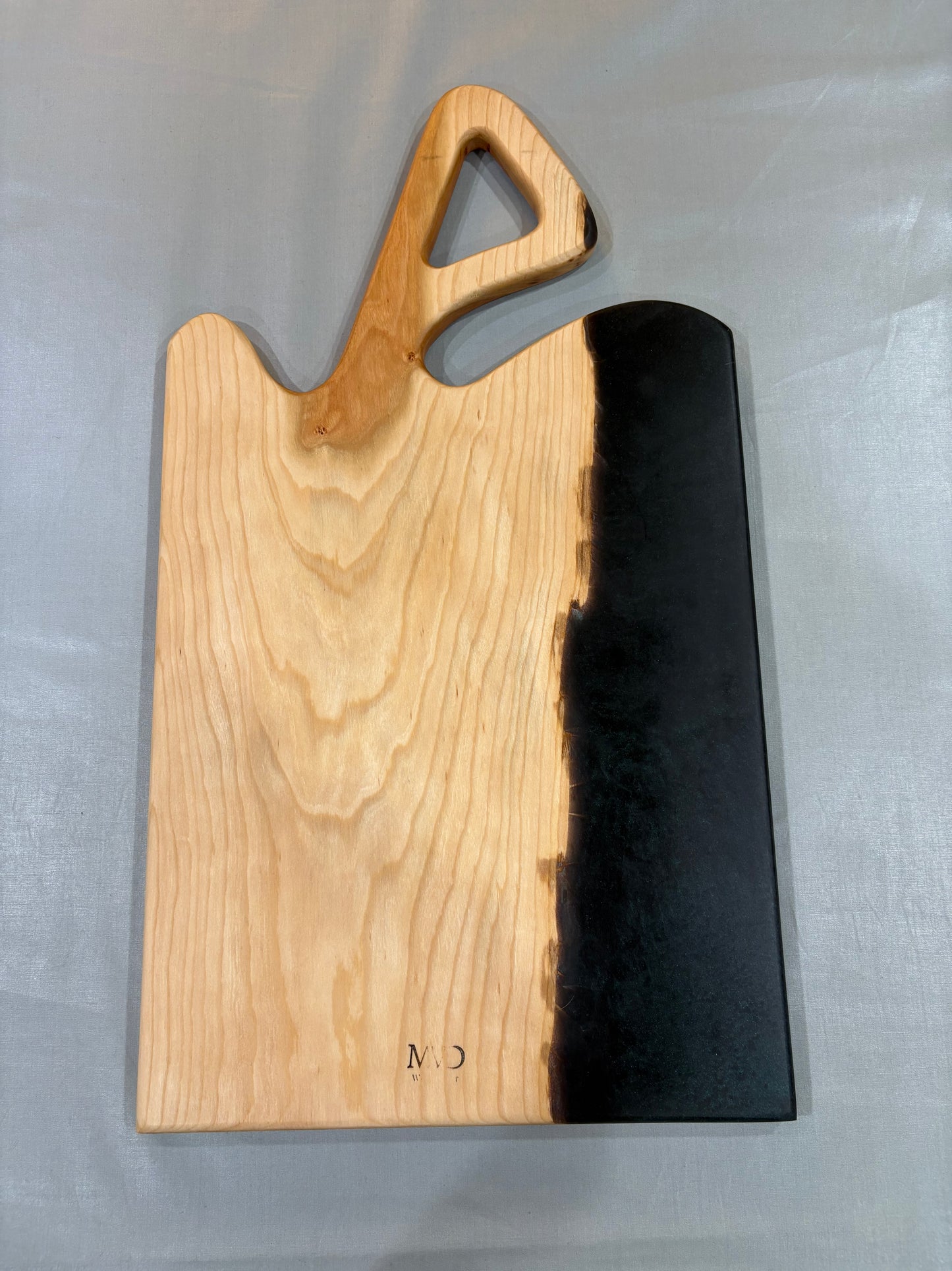 Cherry Wood Charcuterie Board with Crushed Velvet Epoxy