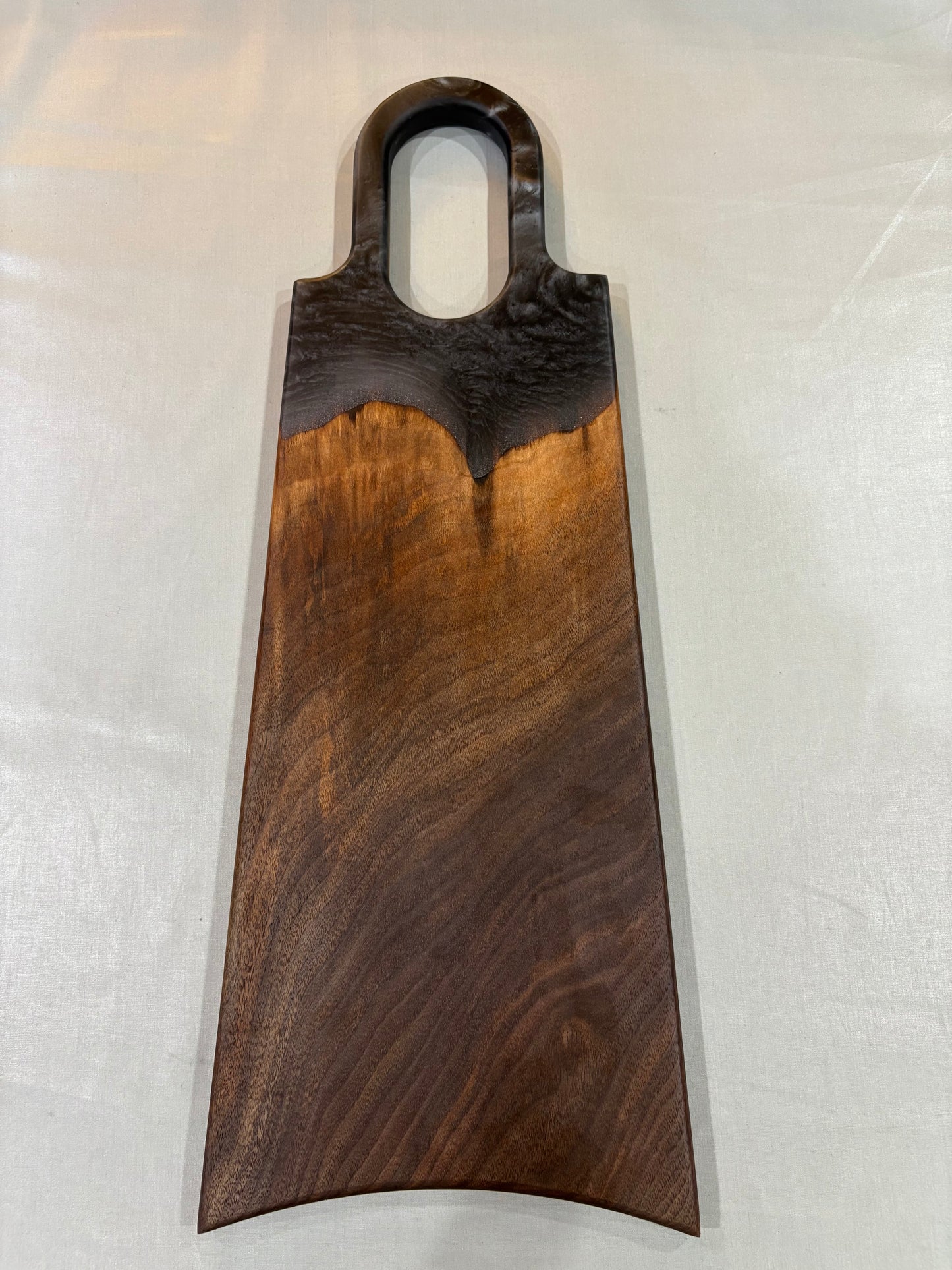 Walnut and Gray Epoxy Charcuterie Board