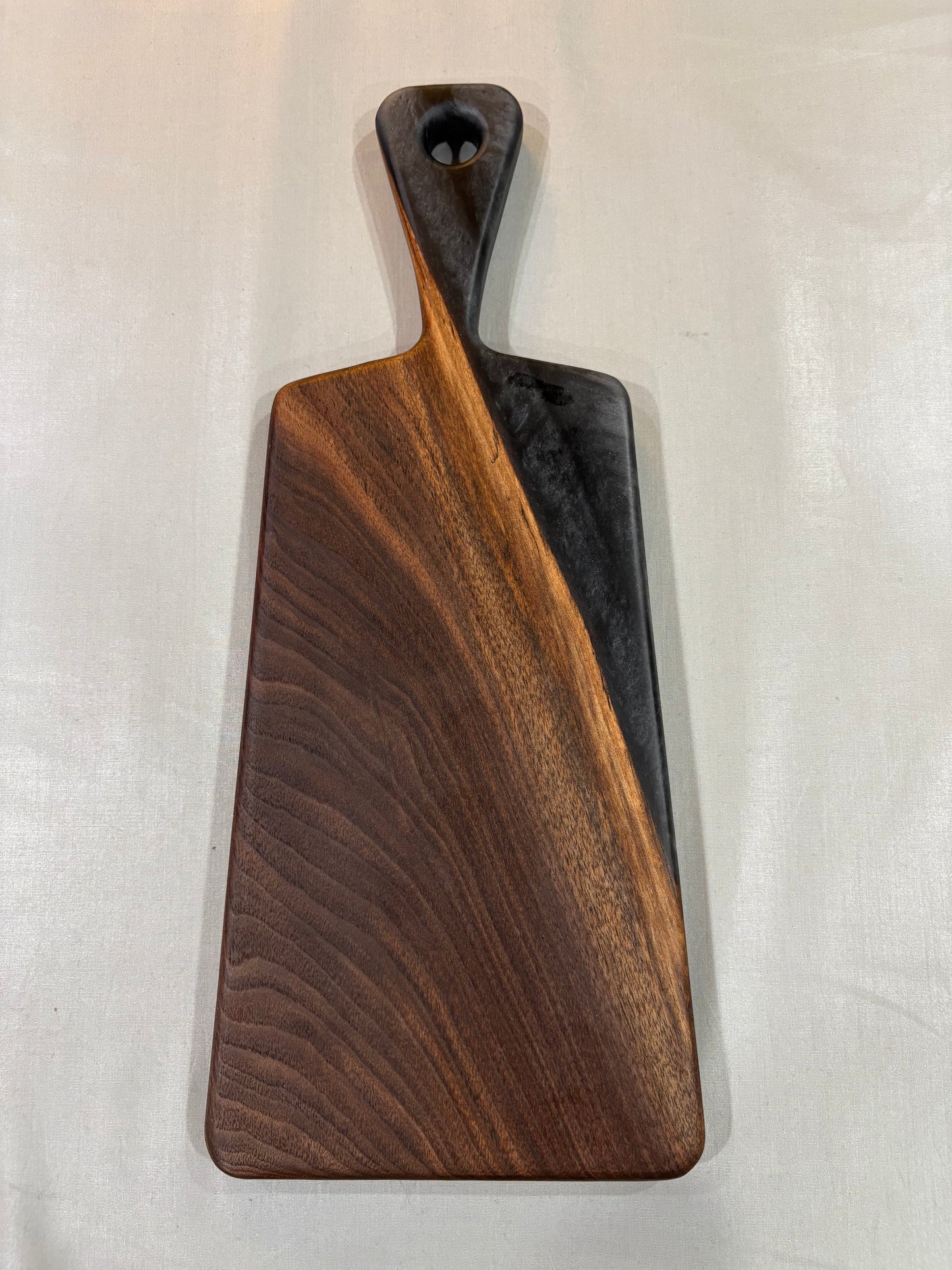 Walnut Wood with Gray Epoxy Charcuterie Board