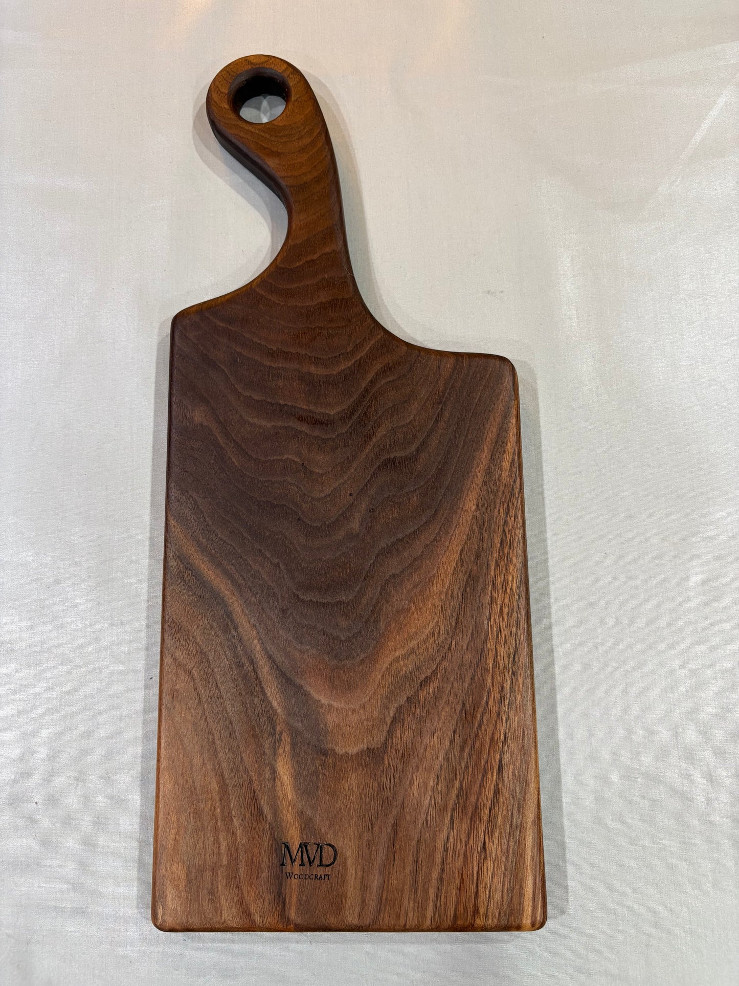 Walnut Wood Charcuterie Board with Gray Epoxy