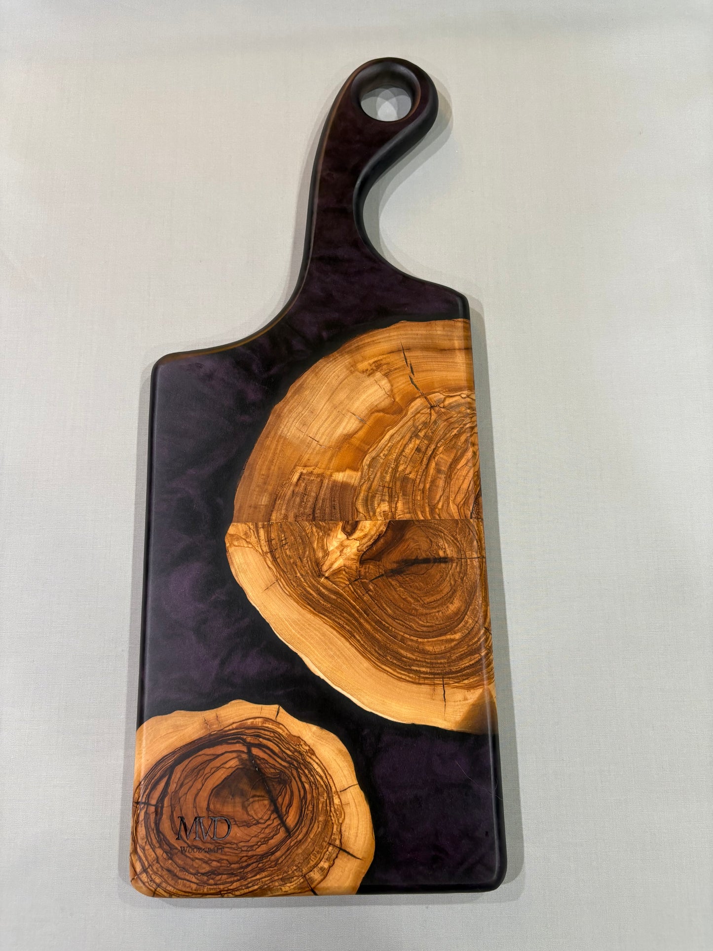 Dark Purple Olivewood Cookie Board