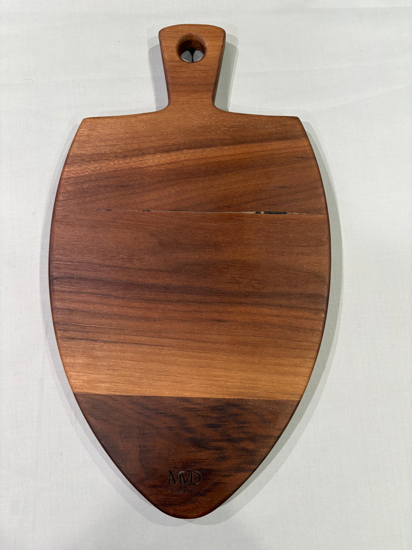 Walnut "Arrowhead" Board with Blue and Silver Ombre Epoxy