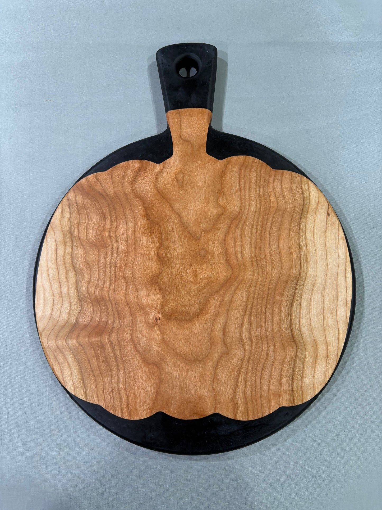 Curly Cherry Pumpkin Board with Black Epoxy