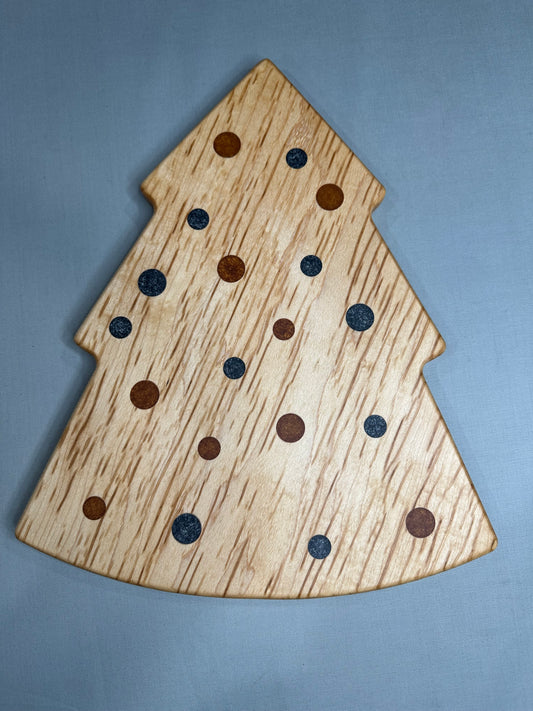 Silver & Gold Maple Christmas Tree Charcuterie Board