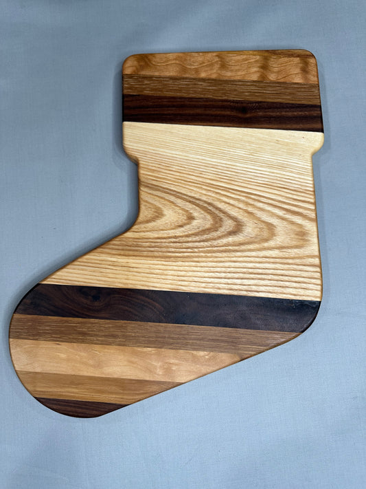 Mixed Wood Stocking Charcuterie Board