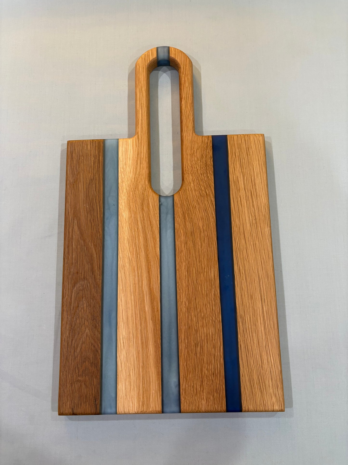 Tri-Tone Blue Striped Charcuterie Board
