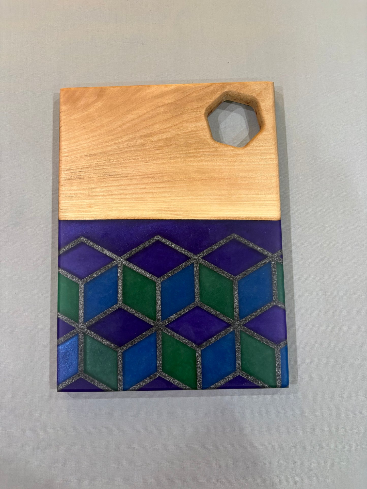 Tri-Color Hexagon Charcuterie Board