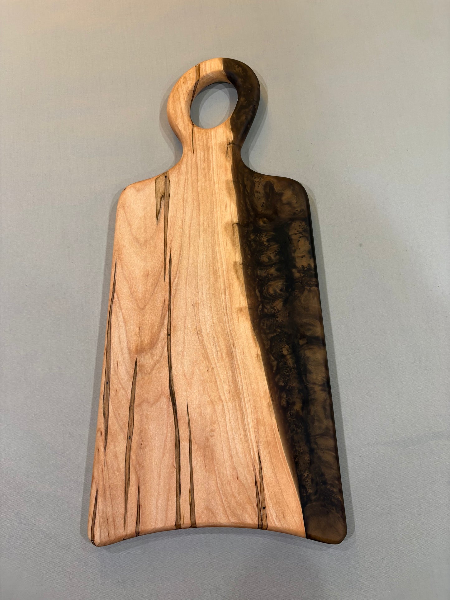 Wormy Maple Charcuterie Board with Brown Epoxy