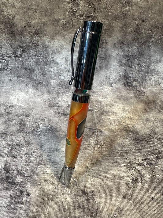 Multicolored Kaleidoscope Acrylic Twist-to-Retract Pen