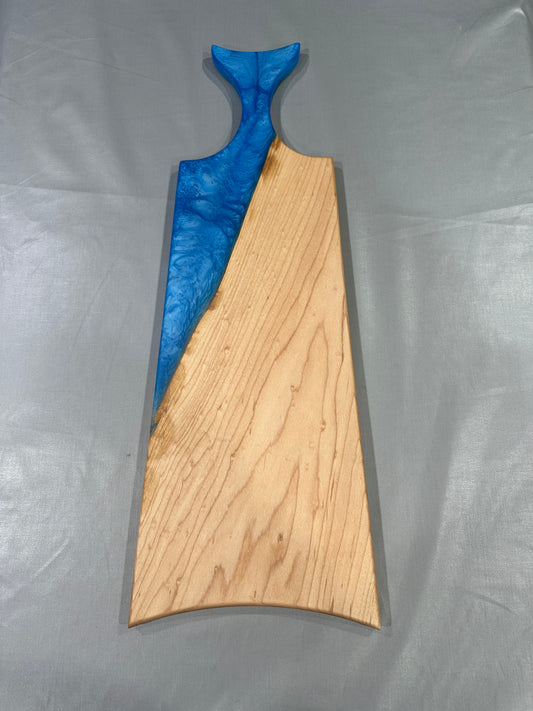 Birdseye Maple Board with Blue Epoxy