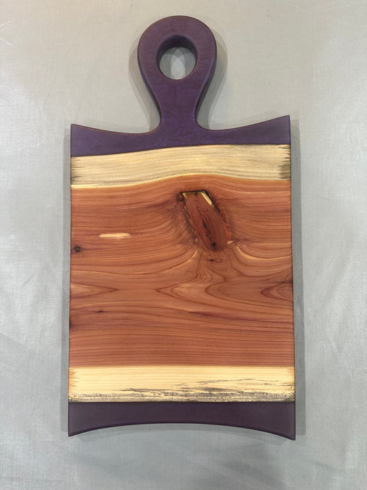 Aromatic Cedar Board with Purple Epoxy