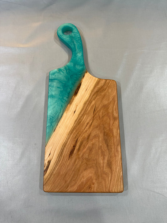 Cherry and Teal Epoxy Board