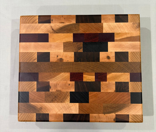 Small Mixed Wood End Grain Cutting Board