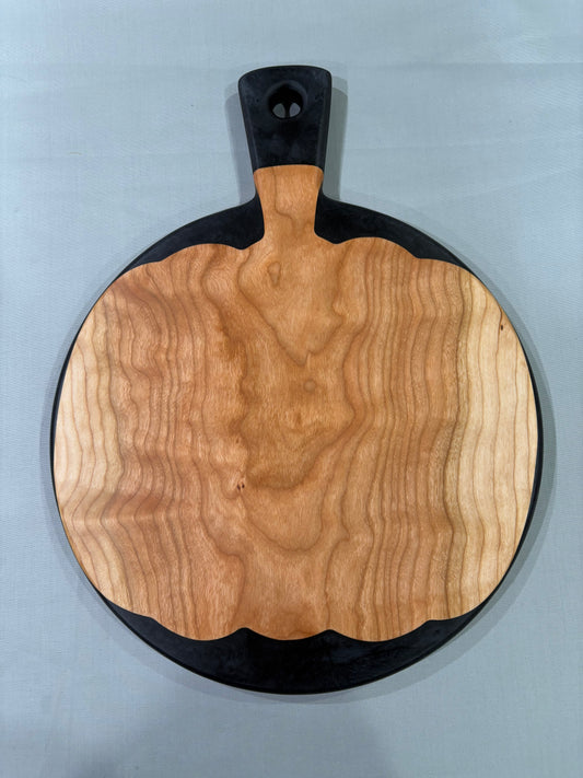 Curly Cherry Pumpkin Board with Black Epoxy