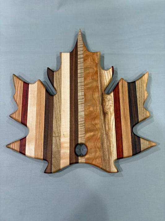 Large Multi-Wood Maple Leaf Board